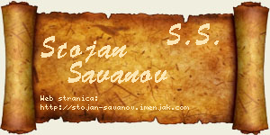 Stojan Savanov vizit kartica